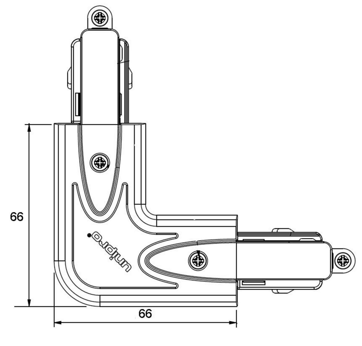Unipro® LC3 – L-kulmasyöttöliitin 3-vaihekiskoon