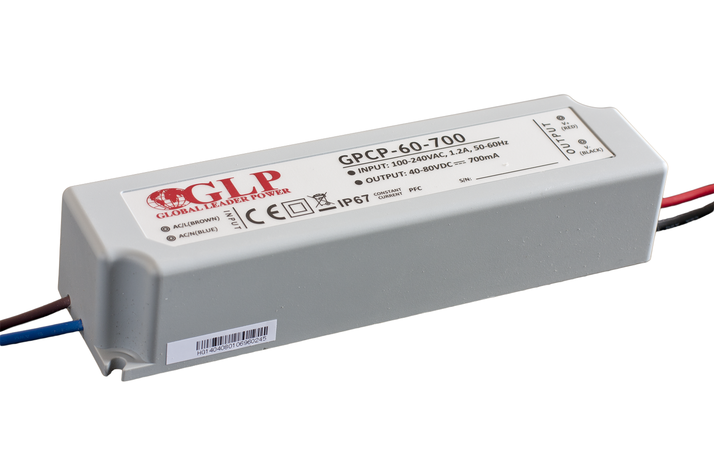 GPCP-60-700 – 60 W, 700mA, 40-80V, IP67