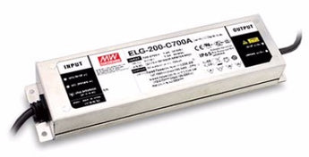 Mean Well ELG-200-C700A-3Y vakiovirta LED-driveri – 200 W, 142-286 V, 700 mA, IP65 tuotekuva