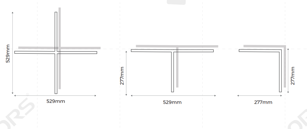 LH25 – Slim, lineaarinen LED-riippuvalaisin peitelevyllä, musta, 24V, up/down