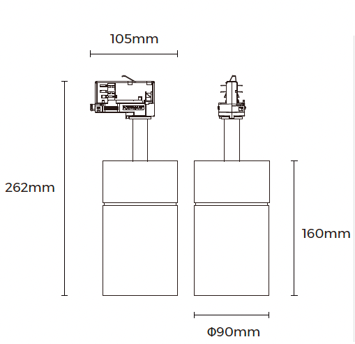 LED-kiskovalaisin LSS-90 (H) mitat ja tekniset tiedot