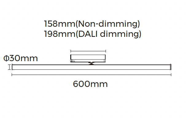 LED-kiskovalaisin LSCD-600 mitat ja tekniset tiedot