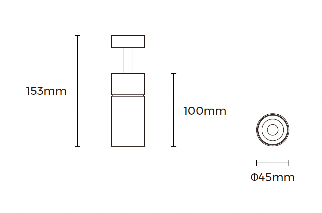 LED-alasvalo LSMS-45 mitat ja tekniset tiedot