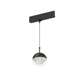 LED-riippuva kiskovalaisin LSIB-100 tyylikkäällä kupumaisella muotoilulla ja tunnelmallisella valolla.