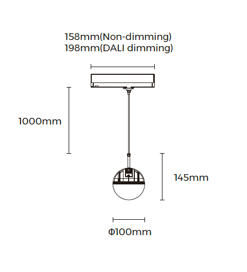 LED-kiskovalaisin LSIB-100 mitat ja tekniset tiedot