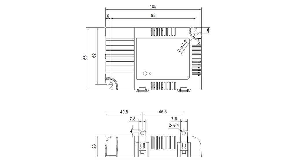 MEAN WELL LCM-25KN LED-ohjain mitat ja tekniset tiedot