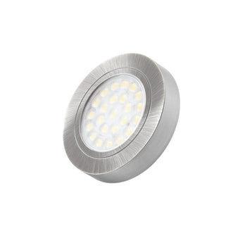 2W 12V LED-kalustevalaisin OVAL harjattu teräs, 200lm CRI80, IP20, himmennettävä, moderni valaistusratkaisu.