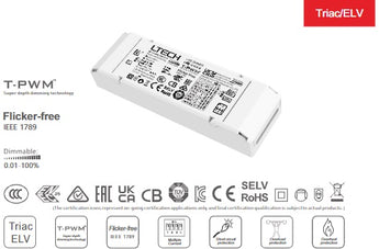 LTECH SE-12-100-400-G1T vakiovirta LED-driveri – 12 W, 9–42 V, 100–400 mA, TRIAC/ELV
