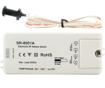 Sunricher SR-8001A – PIR-liiketunnistinohjain 230V, ON/OFF 5A tuotekuva
