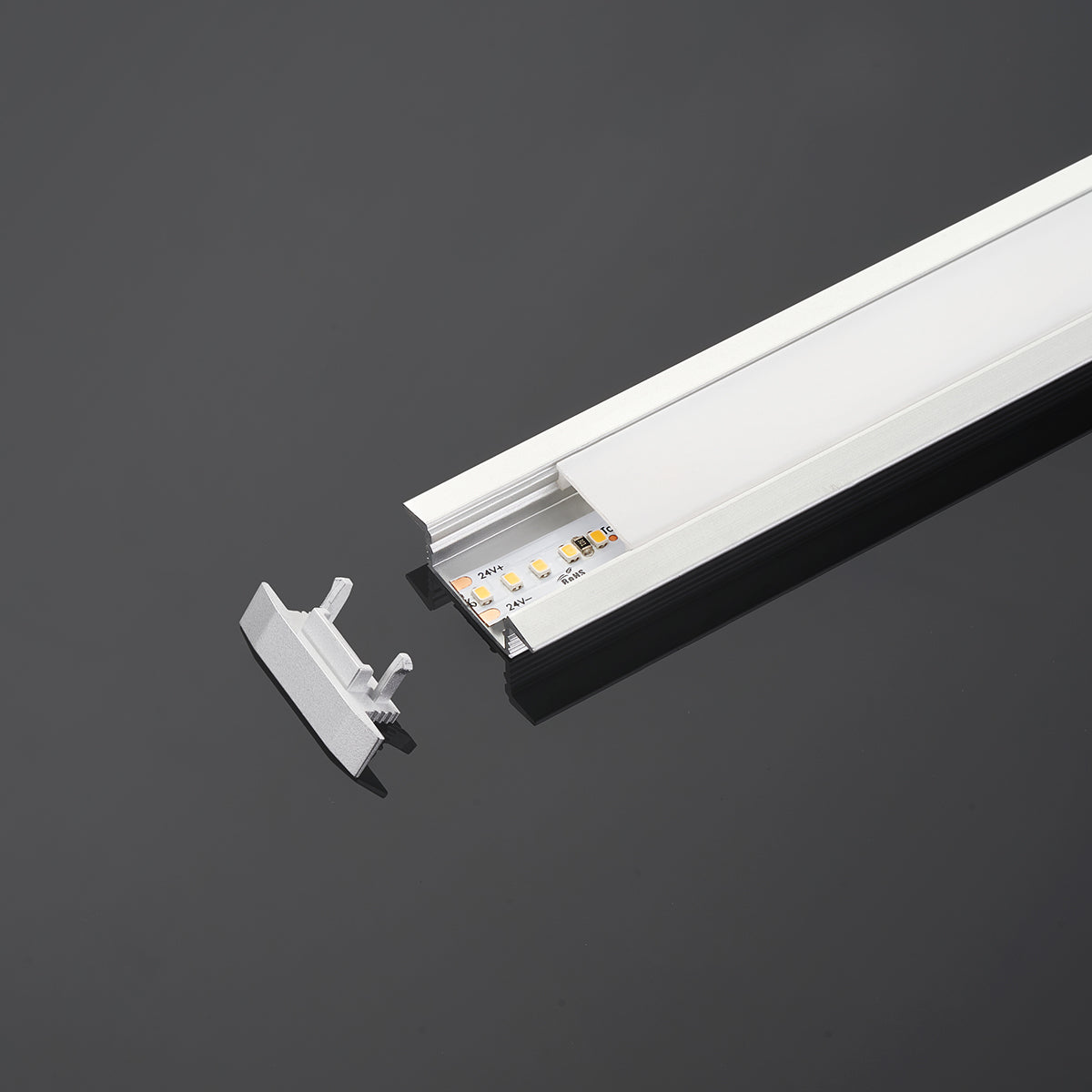 LED-alumiiniprofiili upotettava 25x7 mm