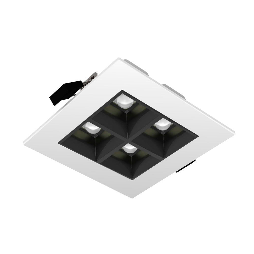 DAISY LED-alasvalo musta heijastin valkoisessa rungossa