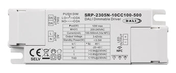 Sunricher SRP-2305N-10 – DALI2 LED-driver vakiovirta 10W, 100-500mA, Push-DIM, NFC tuotekuva