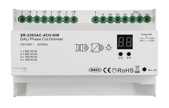 Sunricher SR-2303AC-4CH-DIN – DALI 4-kanava TRIAC-ohjain DIN-kisko, 100-240V tuotekuva