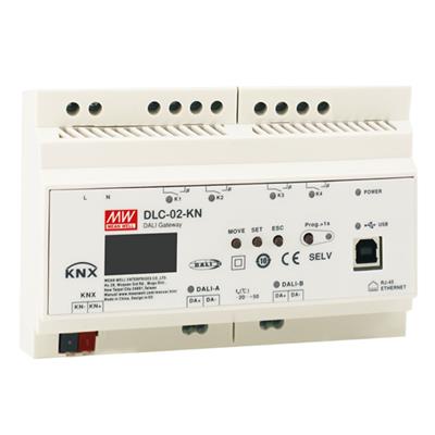 MEAN WELL DLC-02-KN KNX-DALI-yhdyskäytävä DIN-kiskoon asennettava