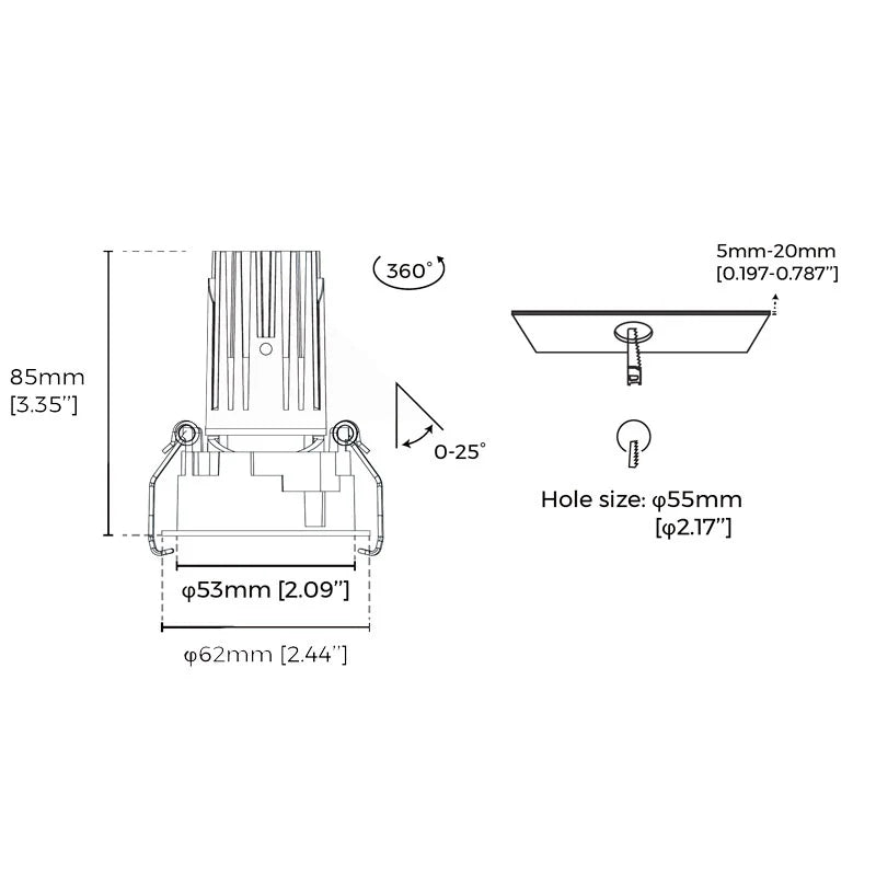 8W GENIE LED-alasvalo
