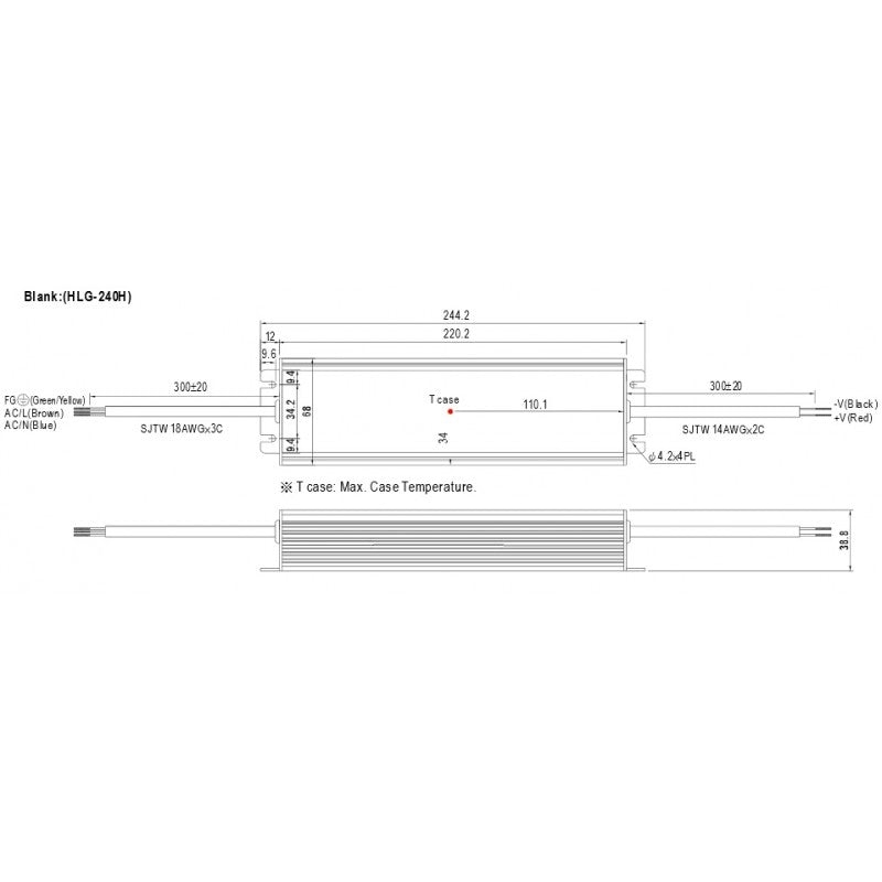 LED-vakiojänniteteholähde Mean Well HLG-240H-24