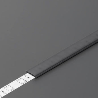 LED-profiilidiffuusori 2m musta kansi MINI8, MINI10 ja MINI-UPPO10 profiileihin.