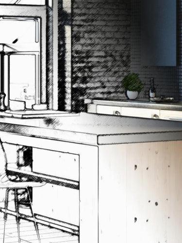 Valaistussuunnittelija työssään – esimerkkinä keittiövalaistus, mutta palvelu soveltuu myös liiketiloihin, myymälöihin, hotelleihin, kokoustiloihin ja julkisiin kohteisiin