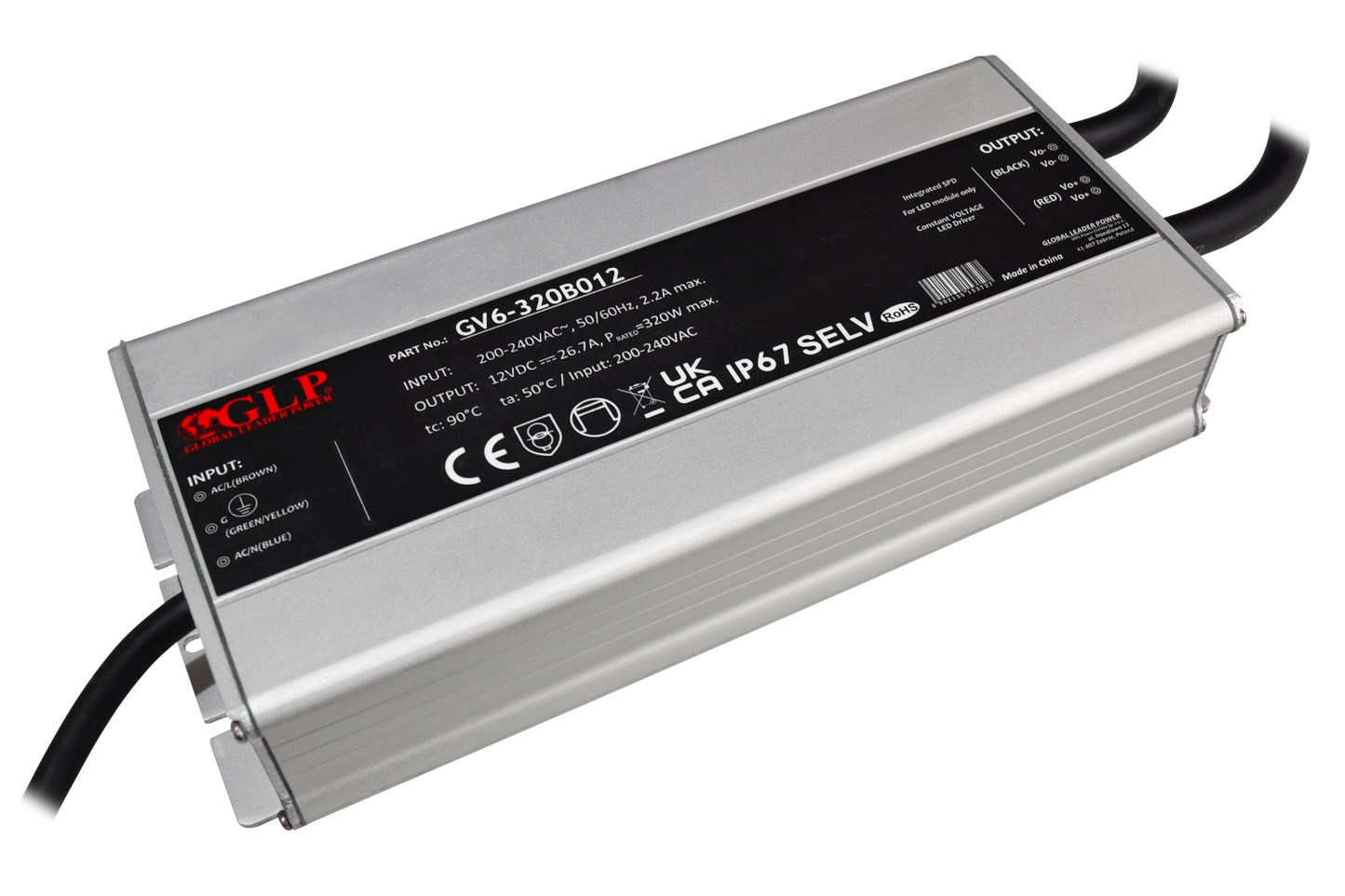 GV6-320B012 – 320 W, 12 V, IP67