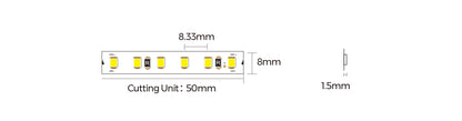 DJ120-24V-8mm – 24V LED-nauha ECO-sarjasta, 9.6 W/m