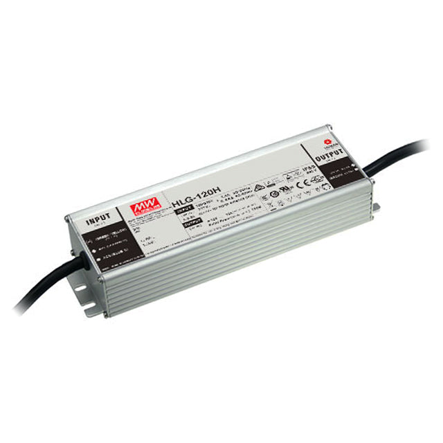 Mean Well HLG-120H-24 LED-vakiojänniteteholähde 120W 24V teollisuuskäyttöön