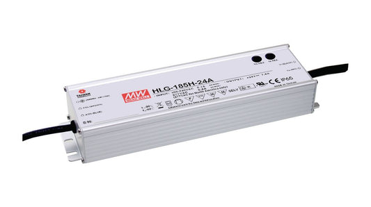 Mean Well HLG-185H-24A säädettävä LED-vakiojänniteteholähde 185W 24V