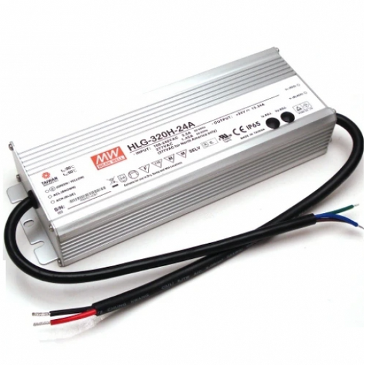 Mean Well HLG-320H-24A säädettävä LED-vakiojänniteteholähde 320W 24V