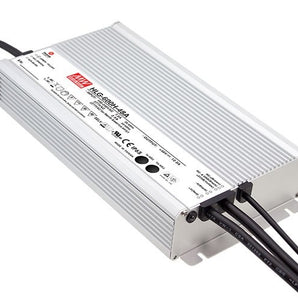 Mean Well HLG-600H-12B LED-virtalähde – 480 W, 12 V, 40 A, IP67 tuotekuva