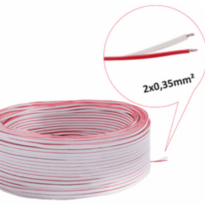 LED-Lattakaapeli-2X0,50mm² -Valkoinen
