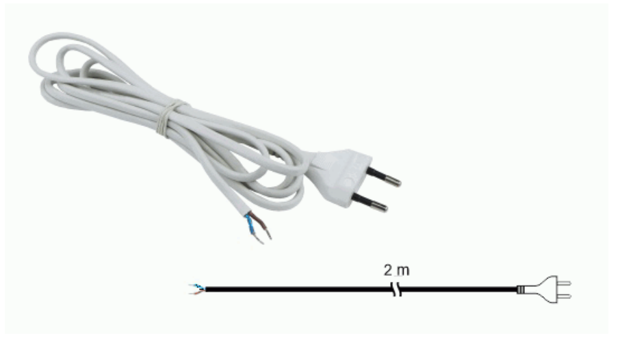 LED-asennuskaapeli-mini-liitin-PRZ-2M-2X0,75-Valkoinen