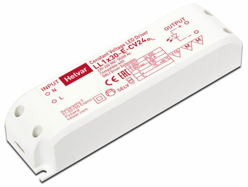 Helvar LL1x30-E-CV24 LED-vakiojänniteteholähde 24V 30W kompakti