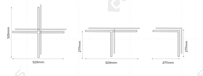 LS25 – Slim, lineaarinen LED-riippuvalaisin, valonjaolla 30°/55°, 24V, Musta, downlight/alasvalo