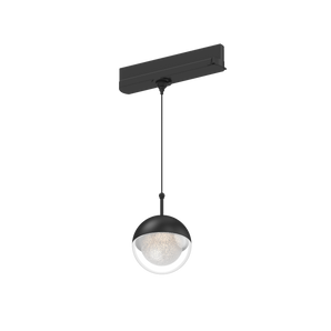 LED-riippuva kiskovalaisin LSIB-100 tyylikkäällä kupumaisella muotoilulla ja tunnelmallisella valolla.