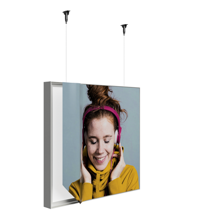 LumiSign Textile – 23 mm yksipuoleinen valaistu pinkokehys