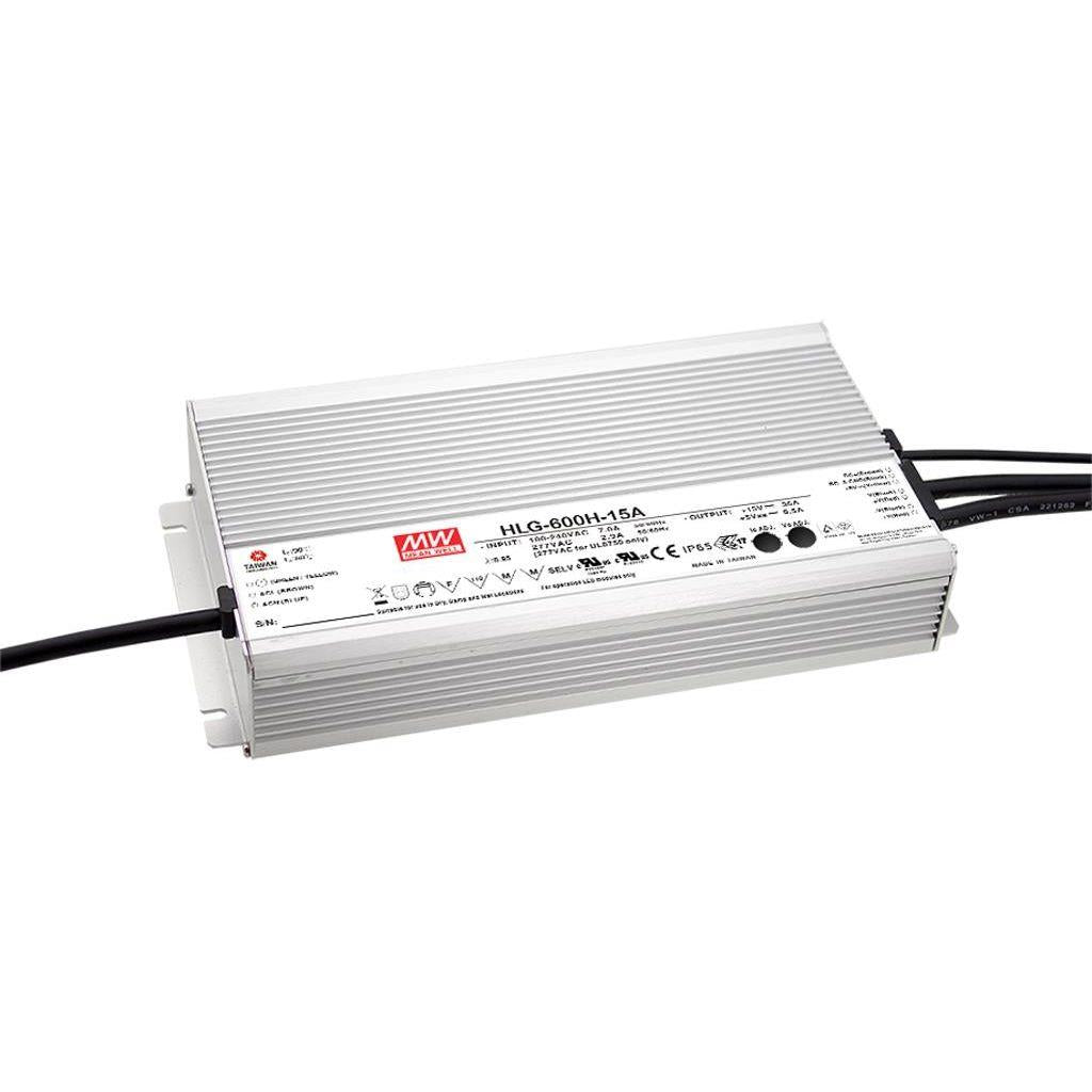 Säädettävä LED-vakiojänniteteholähde Mean Well HLG-600H-24A