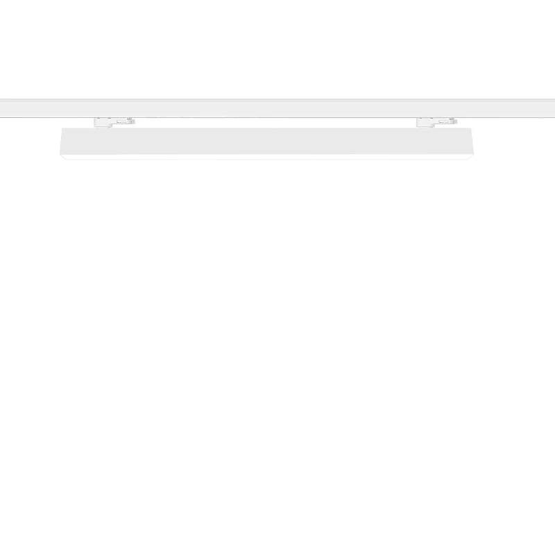 HYR-LL LED-kiskovalaisin asennettuna kiskoon, valkoinen
