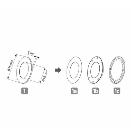2,8W 12V LED-kalustevalaisin MAGNETO valkoinen, 260lm CRI80, IP20, himmennettävä