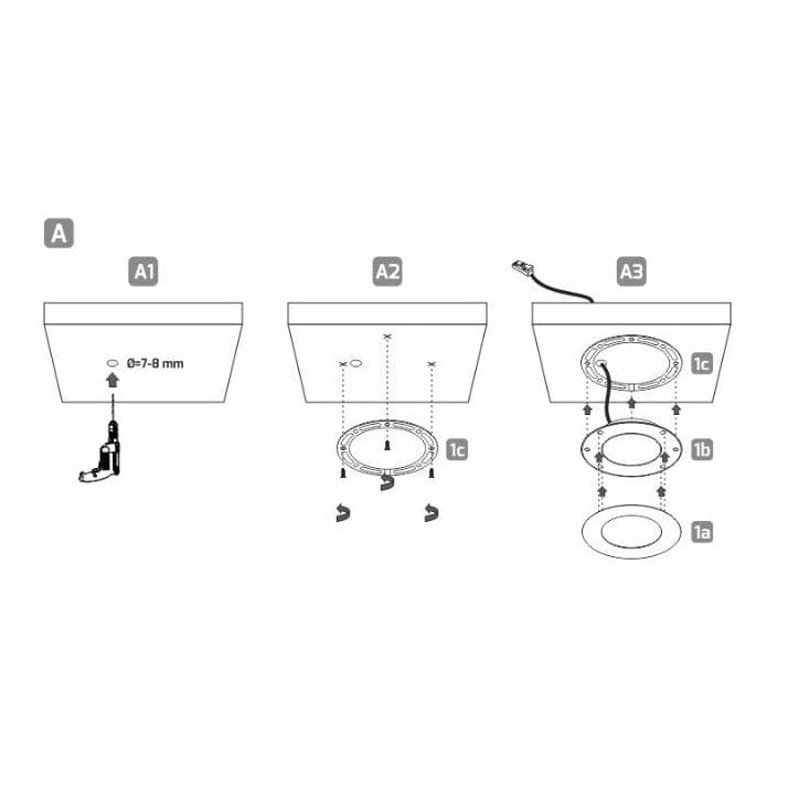 2,8W 12V LED-kalustevalaisin MAGNETO valkoinen, 260lm CRI80, IP20, himmennettävä