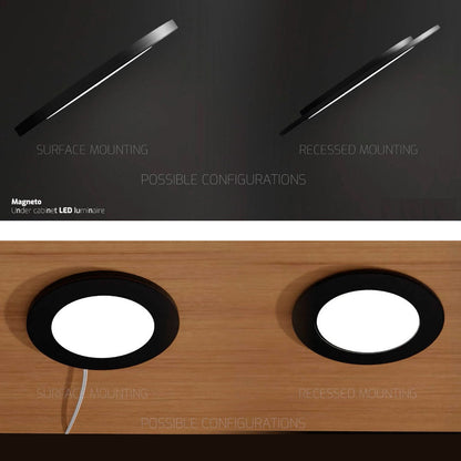 2,8W 12V LED-kalustevalaisin MAGNETO valkoinen, 260lm CRI80, IP20, himmennettävä