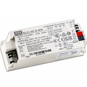 Mean Well XLC-40-KN LED-ajuri, 40W, KNX LED-ajuri 40W, 600–1400 mA ulostulovirta, ETS-ohjelmoitava