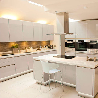 2W 12V LED-kalustevalaisin OVAL harjattu teräs, 200lm CRI80, IP20, himmennettävä