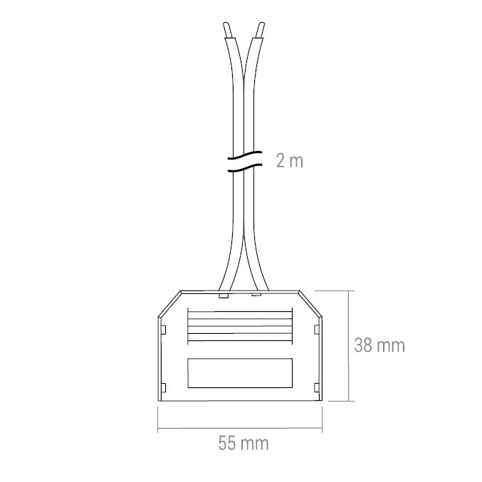 Pikaliitinrasia kuudelle MINI PLUG-liittimelle, valkoinen, 2m johdolla