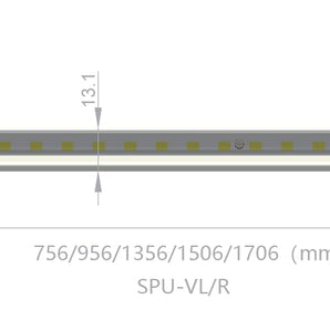 SPU-VL LED-kylmäkalustevalaisin vasempaan sivuasennukseen, 24 V IP65