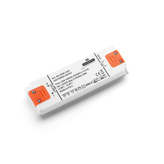 Snappy SS30-24VF SLIM – 24V 30W ohut LED-vakiojännitelähde (IP20)
